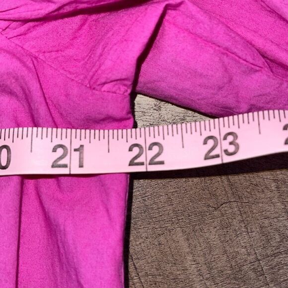 WKND Womens Collared Puff Balloon Sleeve Frock It Dress Pink Size Large NWT - Picture 9 of 10